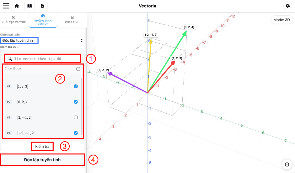 Bài toán Độc lập tuyến tính