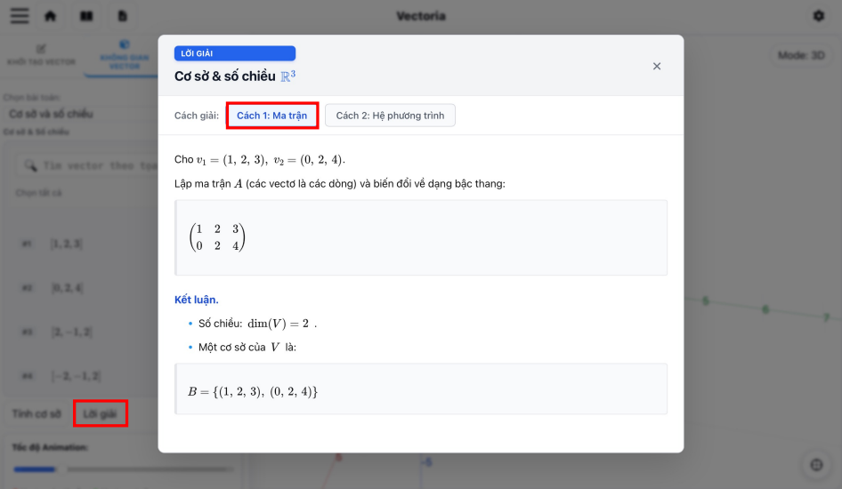 Lời giải Cơ sở - Cách 1