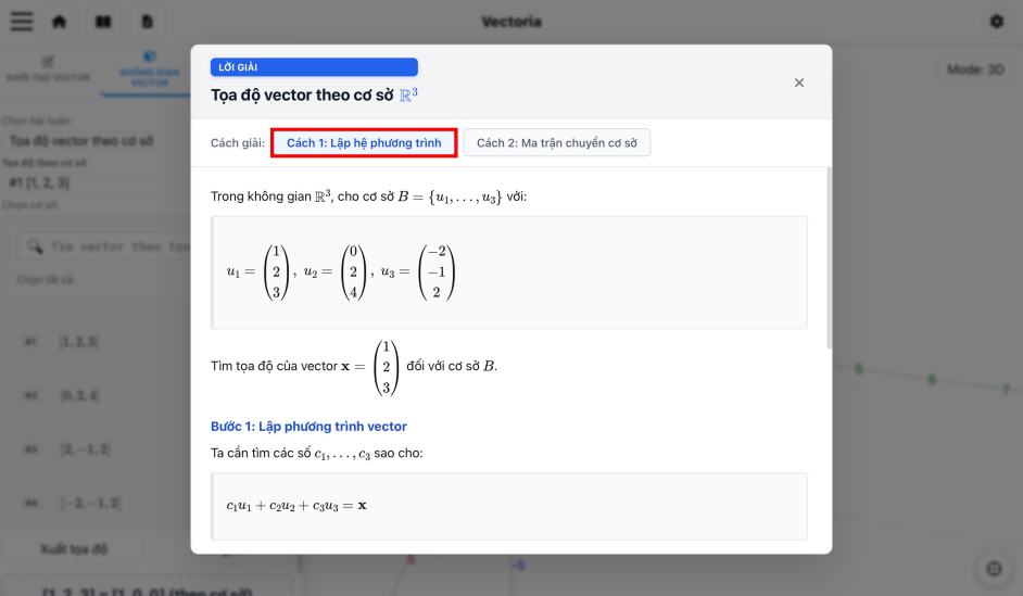 Lời giải Tọa độ - Cách 1